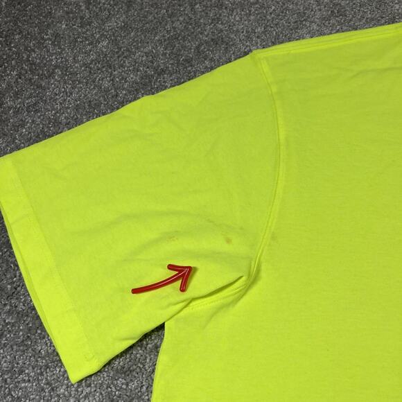 Carhartt T Shirt Mens XXL Loose Fit Idaho Cleanup Project Neon Yellow - Picture 7 of 14